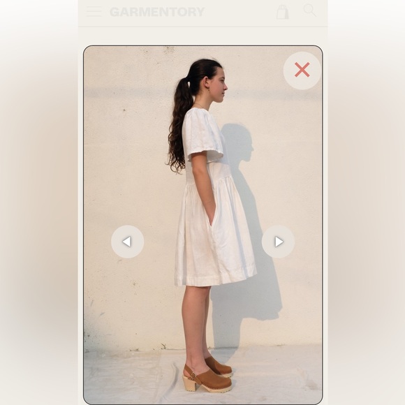 Shelter’s mini Agnes dress in white. 100% linen. Size small. - Picture 4 of 8